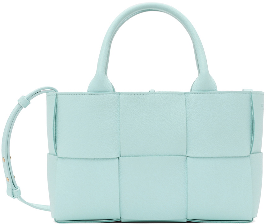【BOTTEGA VENETA】Small Arco Tote Bag Pale Blue Bottega Veneta Pale Blue Grained Calfskin Mini Arco Tote Bag