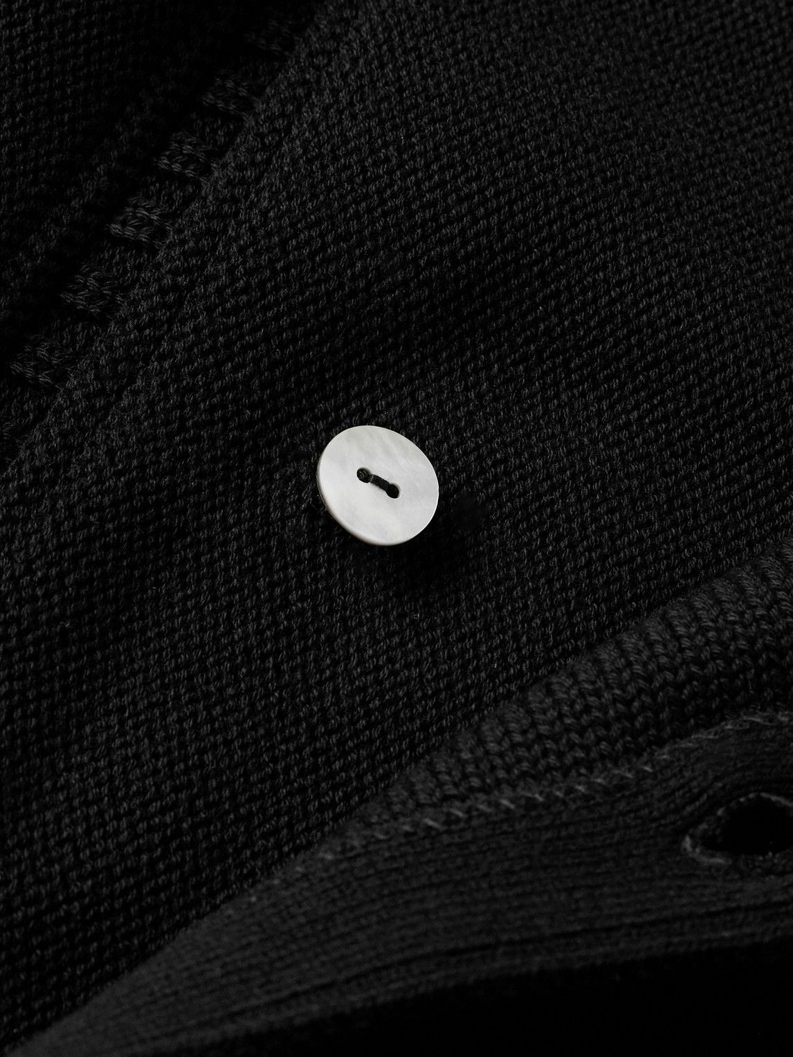 BODE - Double-Breasted Logo-Appliquéd Cotton Cardigan - Black