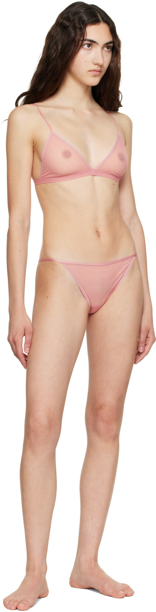 Calvin Klein Collection Pink Ruby Triangle Bralette