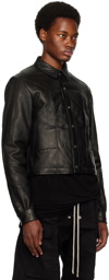 Rick Owens Black Alice Leather Jacket