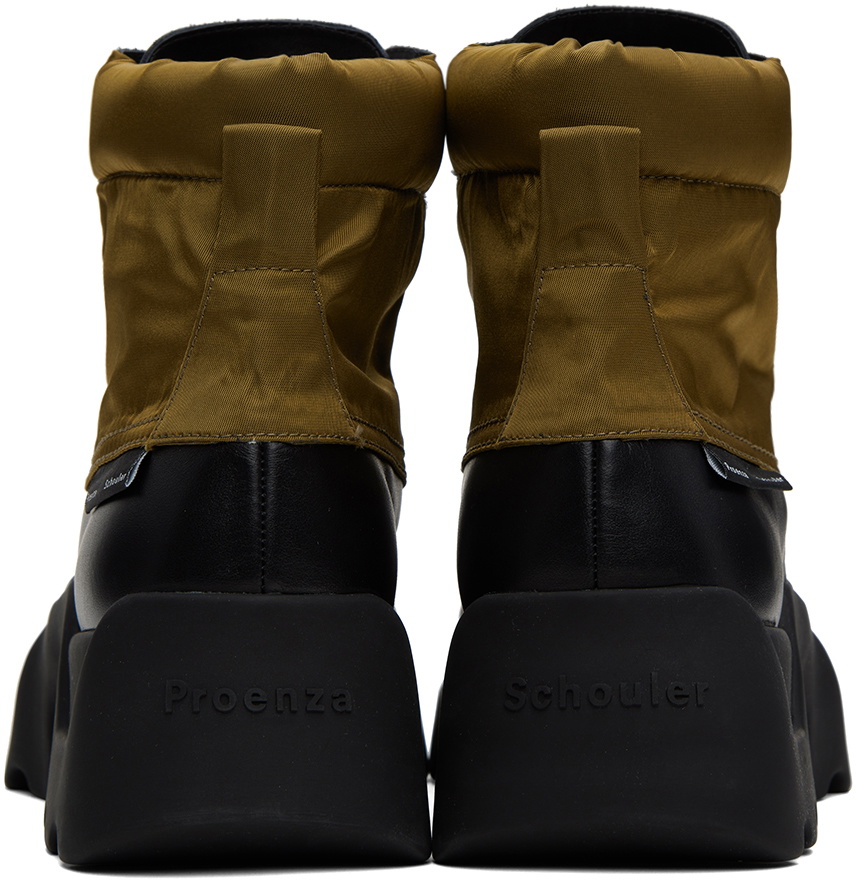 Proenza Schouler Black & Tan Stomp Boots