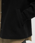 ØLÅF WOOL VARSITY COACH JACKET Black Mens Overshirt