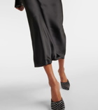 Norma Kamali High-rise satin maxi skirt