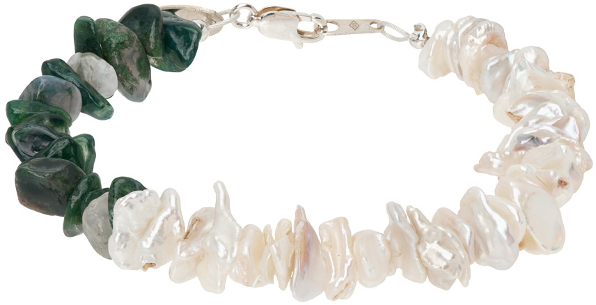 Santangelo SSENSE Exclusive Beige & Green 'La Duke' Bracelet