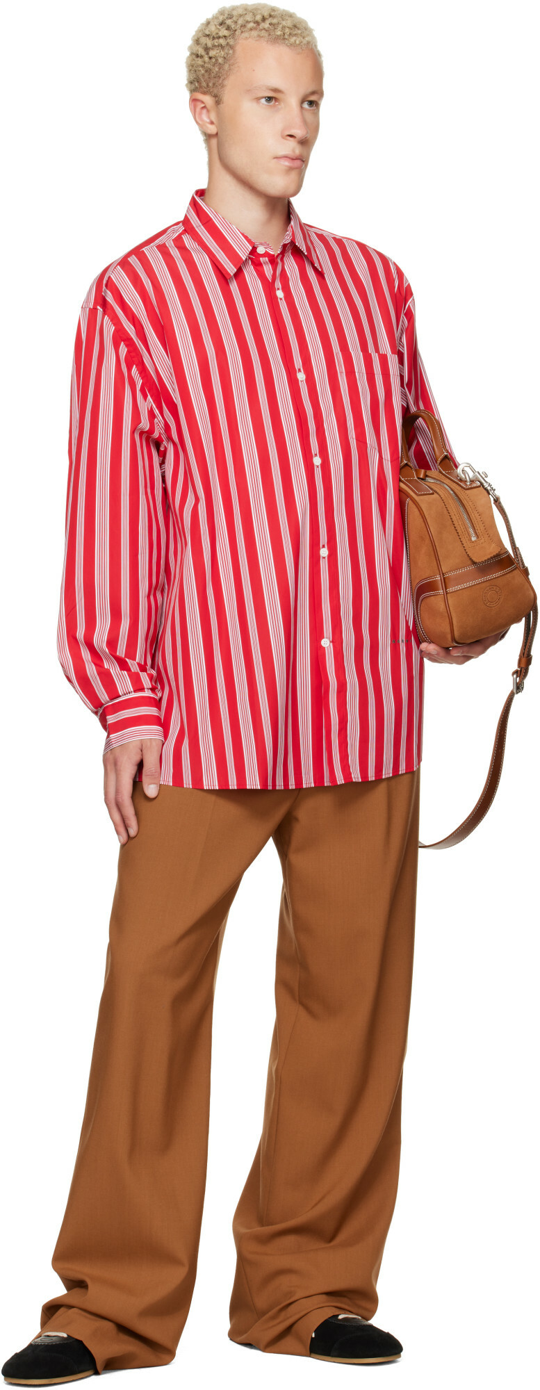 Marni Red Striped Shirt
