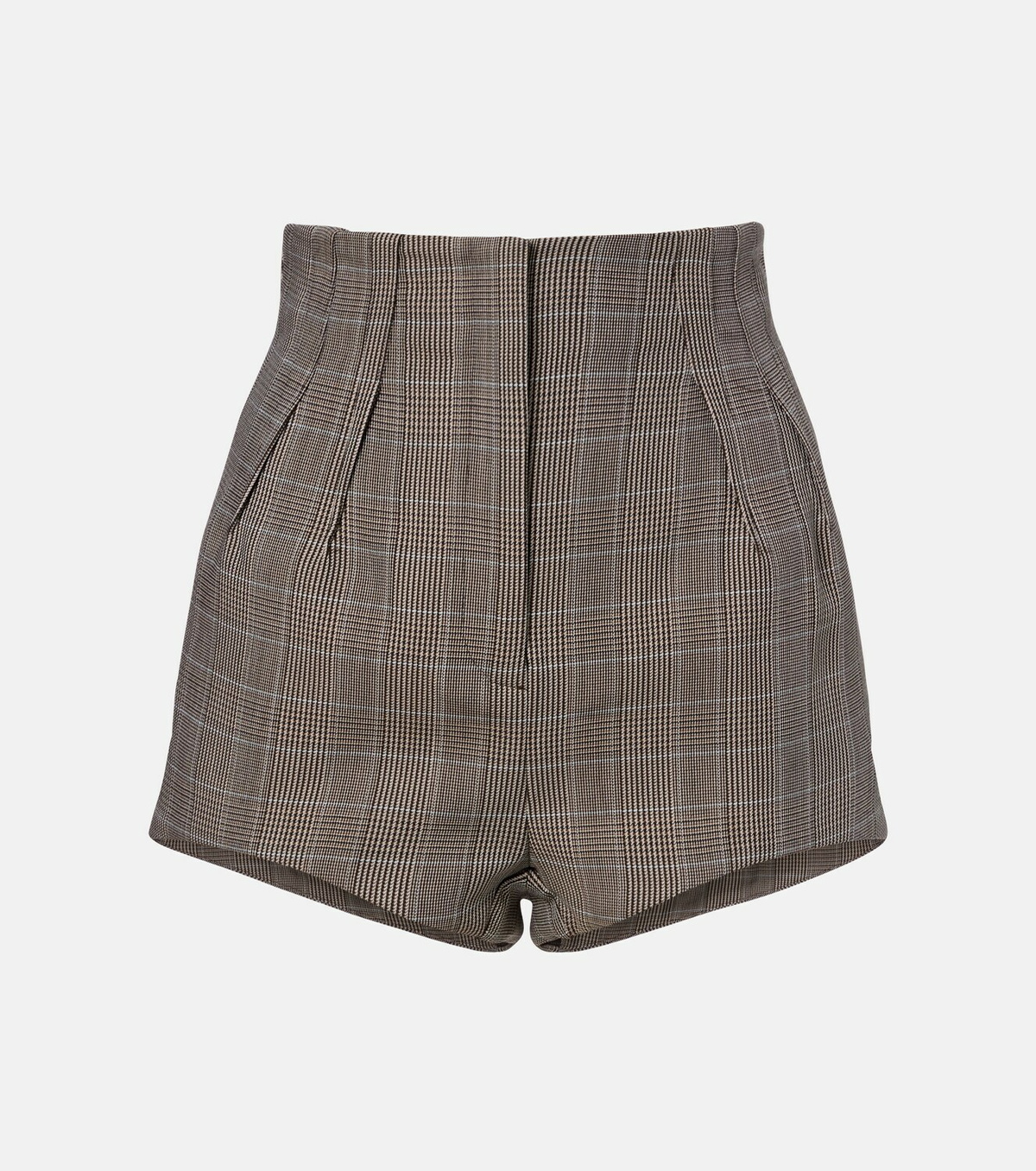 Mugler Houndstooth virgin wool shorts