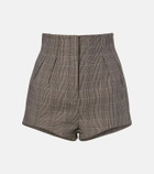 Mugler Houndstooth virgin wool shorts