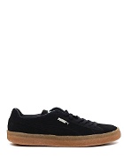 Puma Black Leather Low Top Suede Sneakers