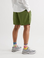 STÜSSY - Wide-Leg Logo-Print Shell Shorts - Green - L