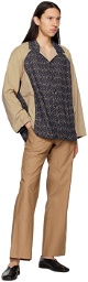 Nicholas Daley Beige Embroidered Shirt