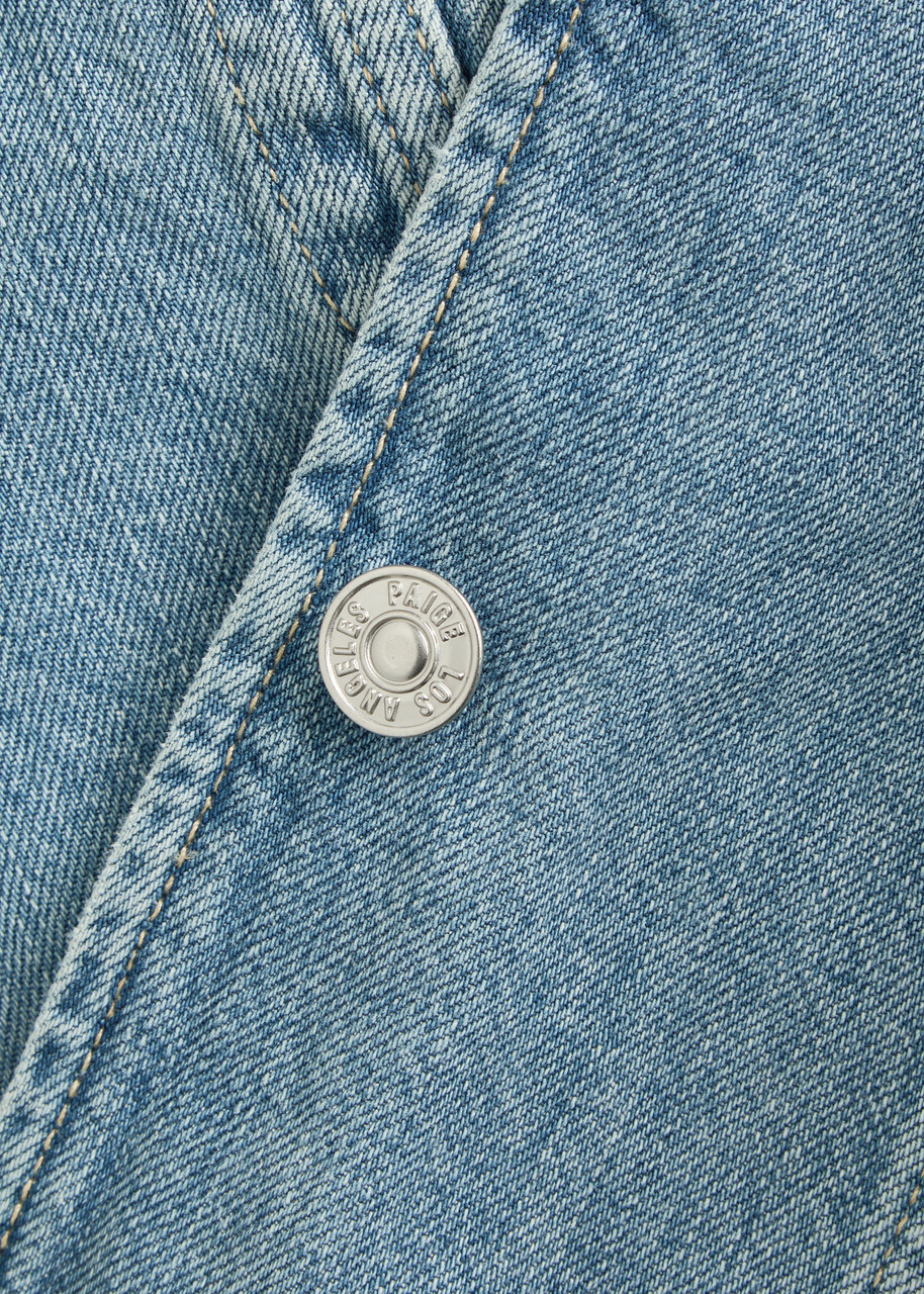 Paige Dean Panelled Denim Jacket Light Blue