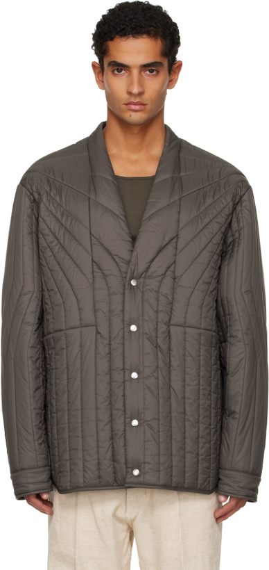 Photo: Rick Owens Gray Concordians LS Quilted Liner Down Jacket