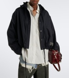 Acne Studios Pinstripe hooded wool jacket