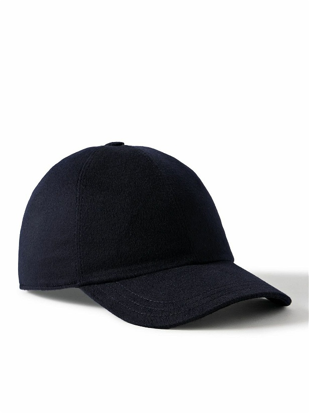 Photo: Zegna - Logo-Embellished Cashmere-Felt Baseball Cap - Blue