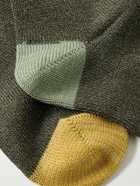 Anonymous Ism - Colour-Block Ribbed-Knit Socks - Green