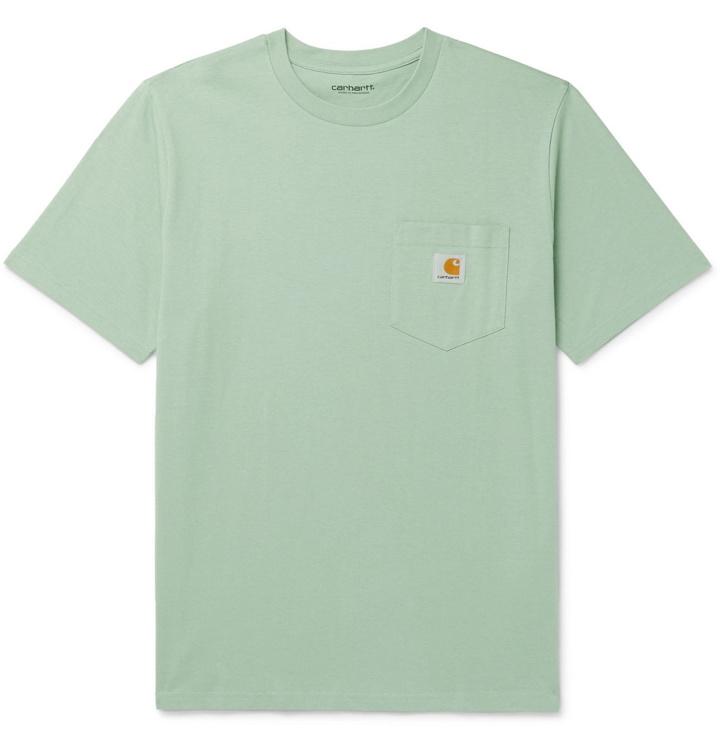 Photo: Carhartt WIP - Logo-Appliquéd Cotton-Jersey T-Shirt - Green