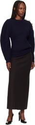 Lanvin Brown Pencil Maxi Skirt