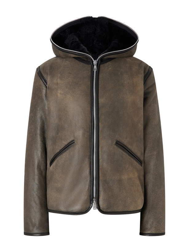 Photo: Our Legacy - Full Zip Hooded Shearling Jacket - Brown