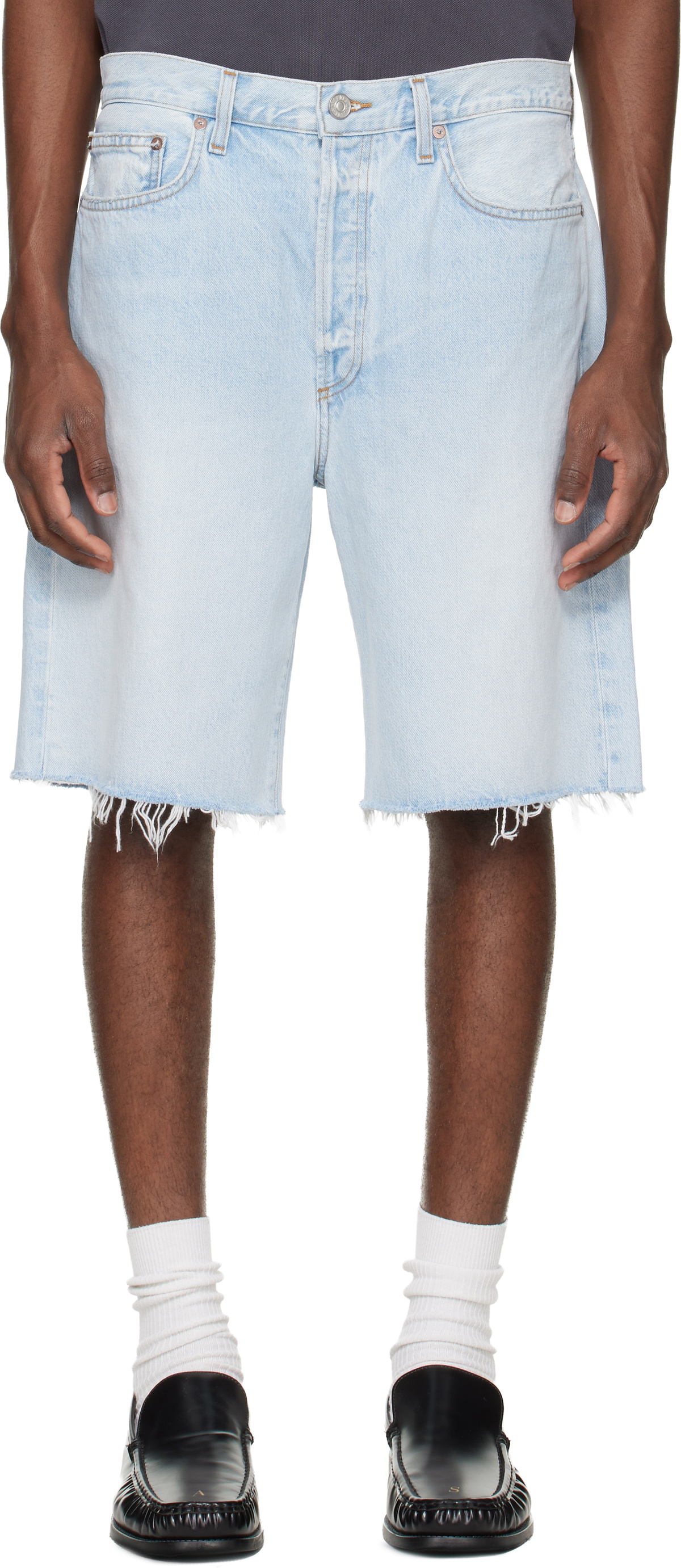 AGOLDE Blue Anson Denim Shorts
