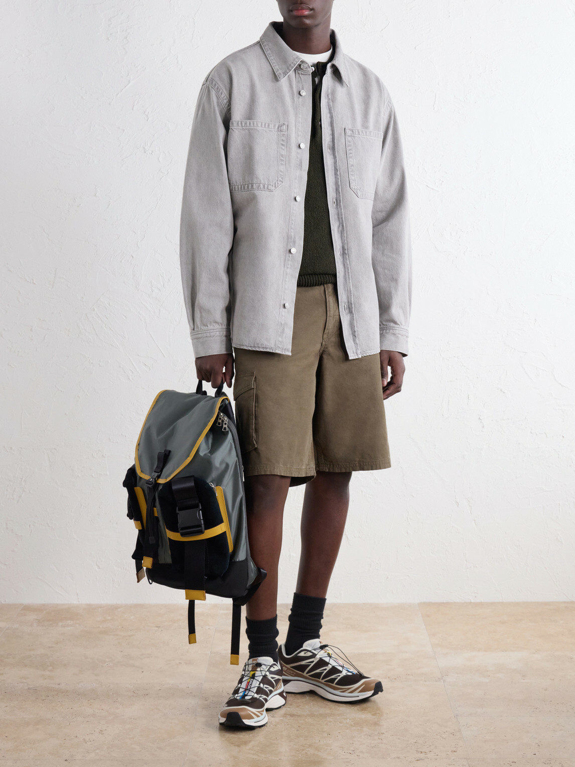 Master-Piece - Leather and Suede-Trimmed CORDURA® Backpack