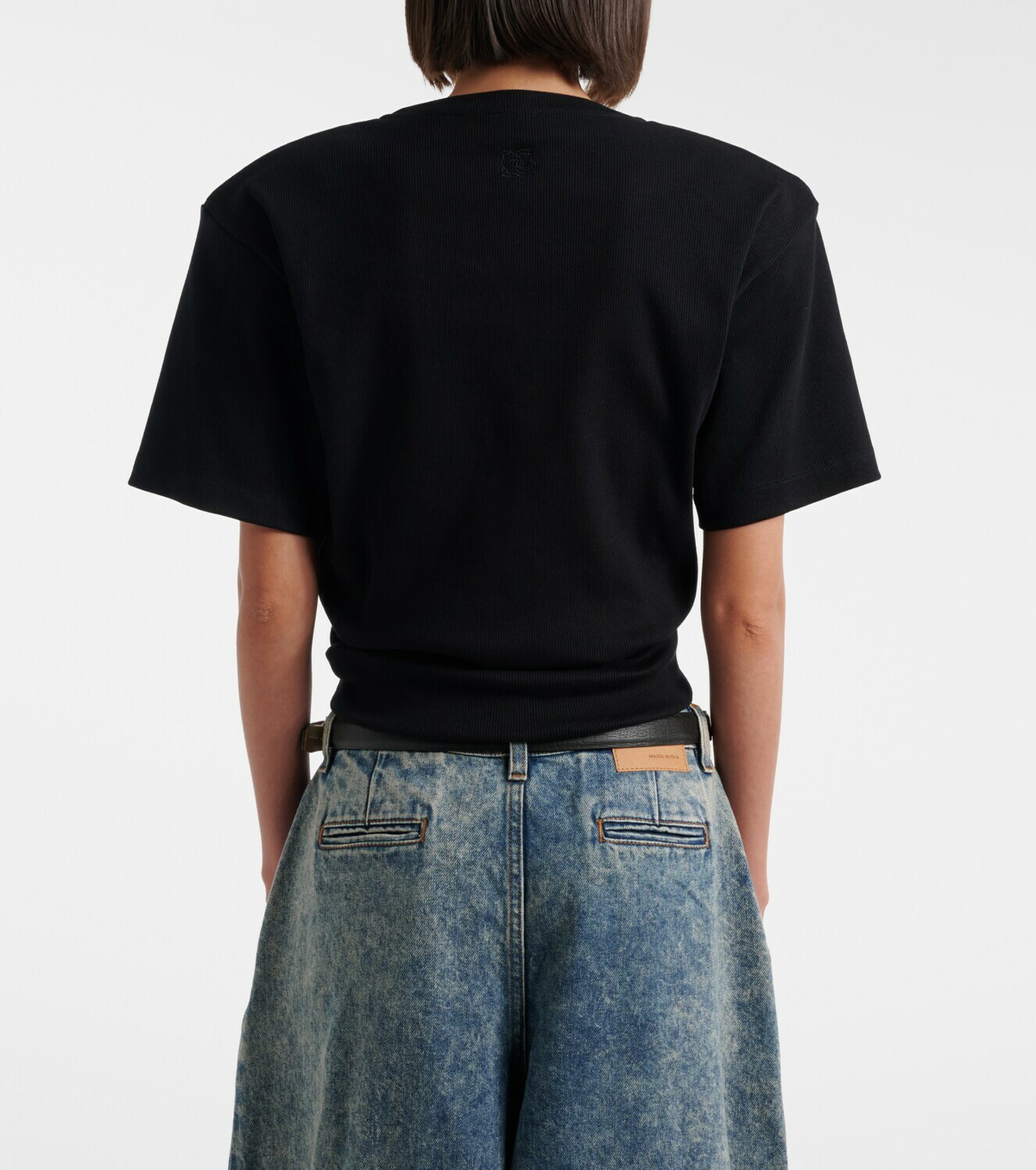 Magda Butrym Cropped cotton-blend T-shirt