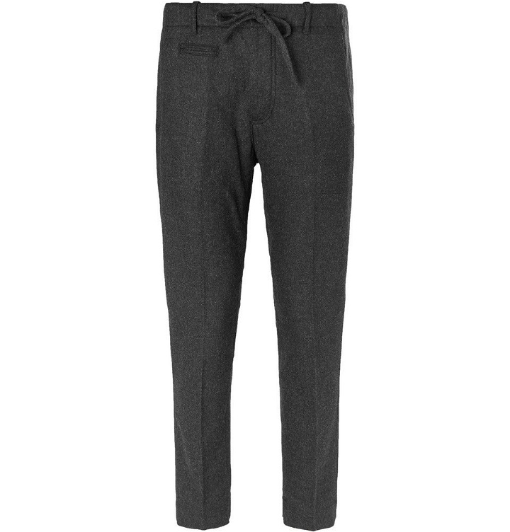 Photo: MAN 1924 - Slim-Fit Tapered Wool and Cashmere-Blend Drawstring Trousers - Men - Charcoal