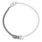 Chin Teo Silver and Gunmetal Legion Bond Bracelet