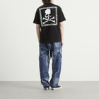 MASTERMIND WORLD Men's Patchwork Jacquard Straight Denim Pants in Indigo