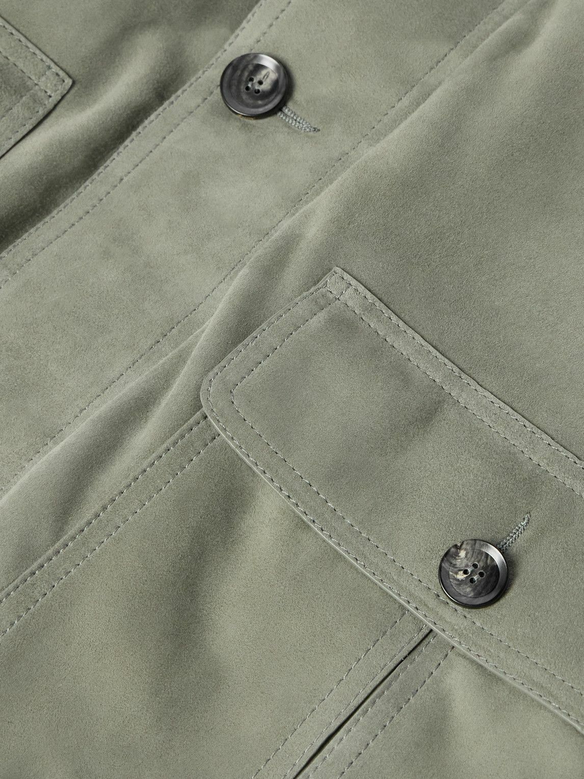 Brioni - 75 Padded Suede Blouson Jacket - Green