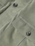 Brioni - 75 Padded Suede Blouson Jacket - Green