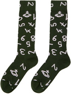 Vivienne Westwood Green Numbers Socks