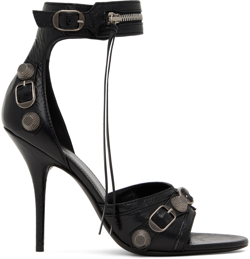 Balenciaga Black Cagole Heeled Sandals Balenciaga