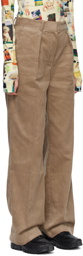 Sandy Liang Taupe Stem Trousers