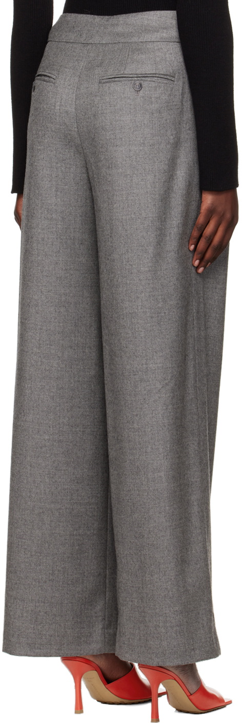 J KOO Gray Cutout Trousers