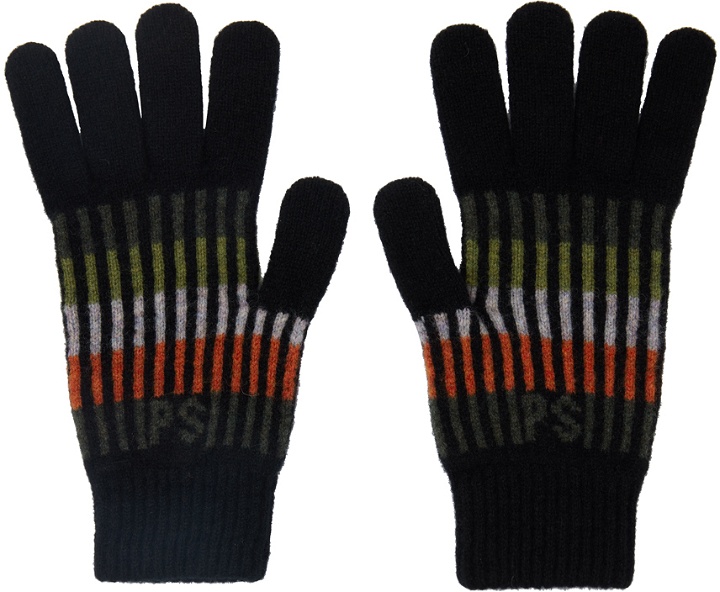 Photo: PS by Paul Smith Black Jacquard Gloves