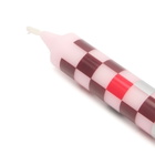 HAY Pattern Candle - Check in Pink/Bordeaux/Red/Silver 