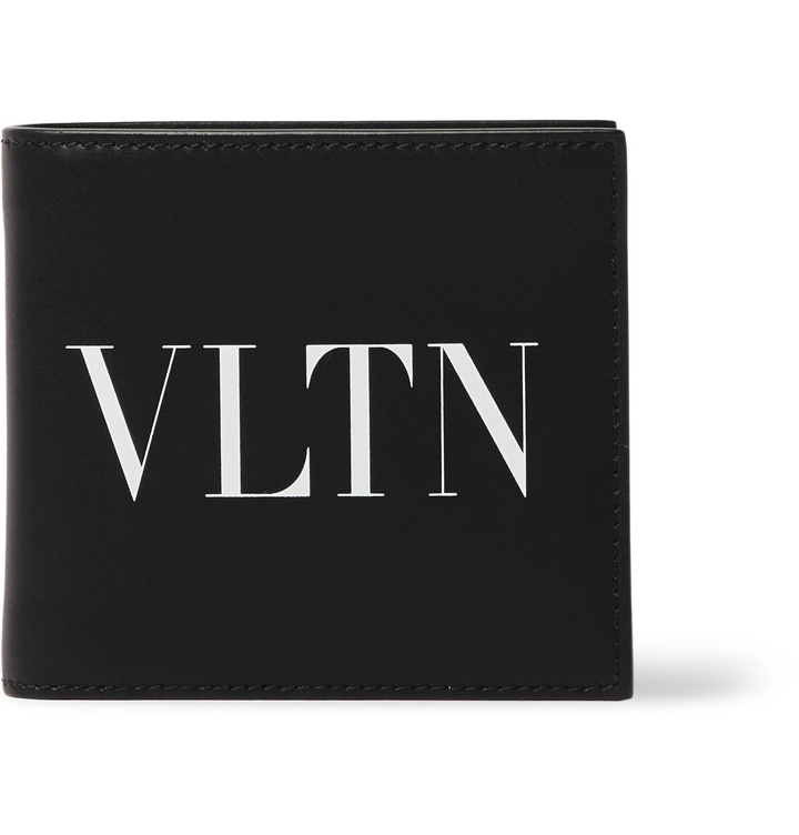 Photo: Valentino - Valentino Garavani Logo-Print Leather Billfold Wallet - Black