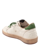 Golden Goose Ballstar Leather Sneakers White And Green
