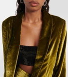Galvan Julianne velvet blazer