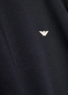 Emporio Armani Logo-embroidered Jersey Sweatshirt Navy