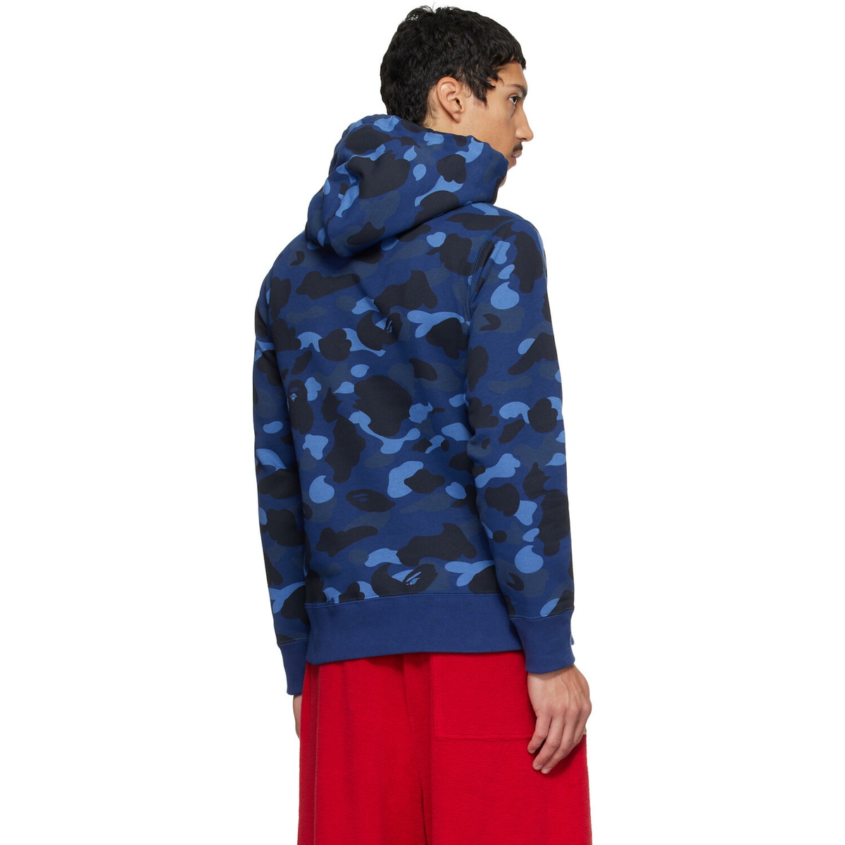 BAPE Navy Color Camo Pullover Hoodie