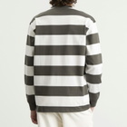 Armor-Lux Men's Long Sleeve Wide Stripe T-Shirt in Chimera/Milk