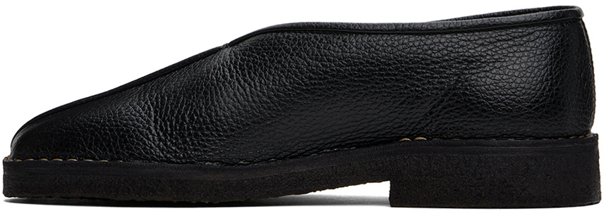 LEMAIRE piped crepe slippers blackルメール Lemaire Piped Crepe Slippers | Black | Canoe Club