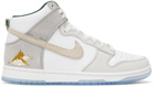Nike White & Taupe Dunk High Gold Mountain Sneakers