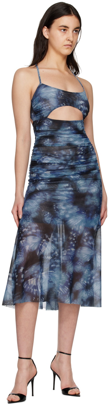 MISBHV Blue Butterfly Midi Dress