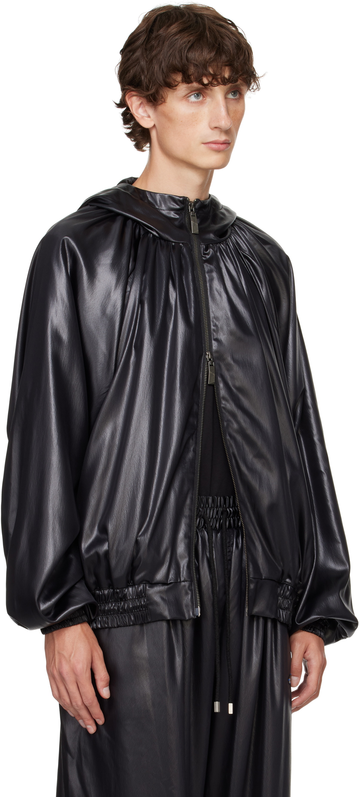 ADER error Black Product. 20 Faux-Leather Jacket