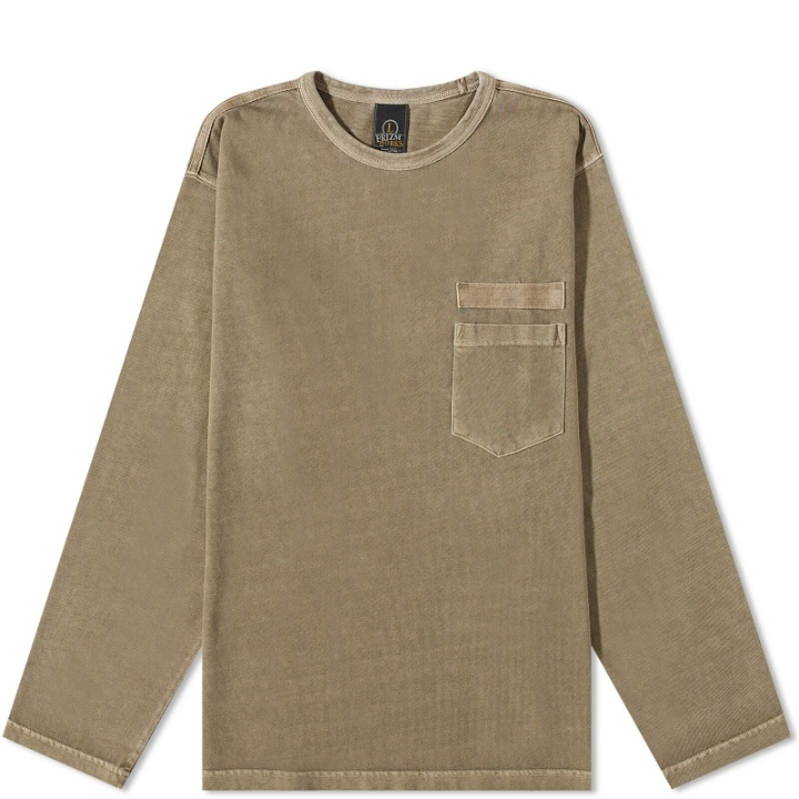 Photo: FrizmWORKS Men's Long Sleeve Pigment Dyed Mil T-Shirt in Beige