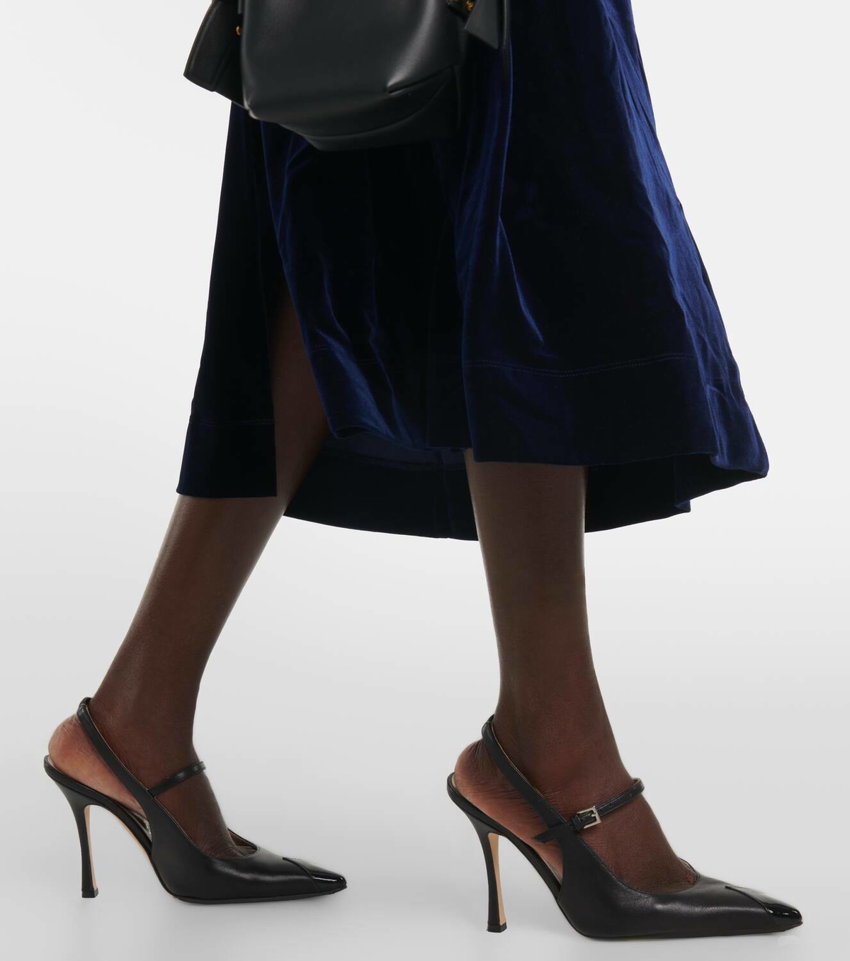 Ganni Ruched velvet midi dress GANNI