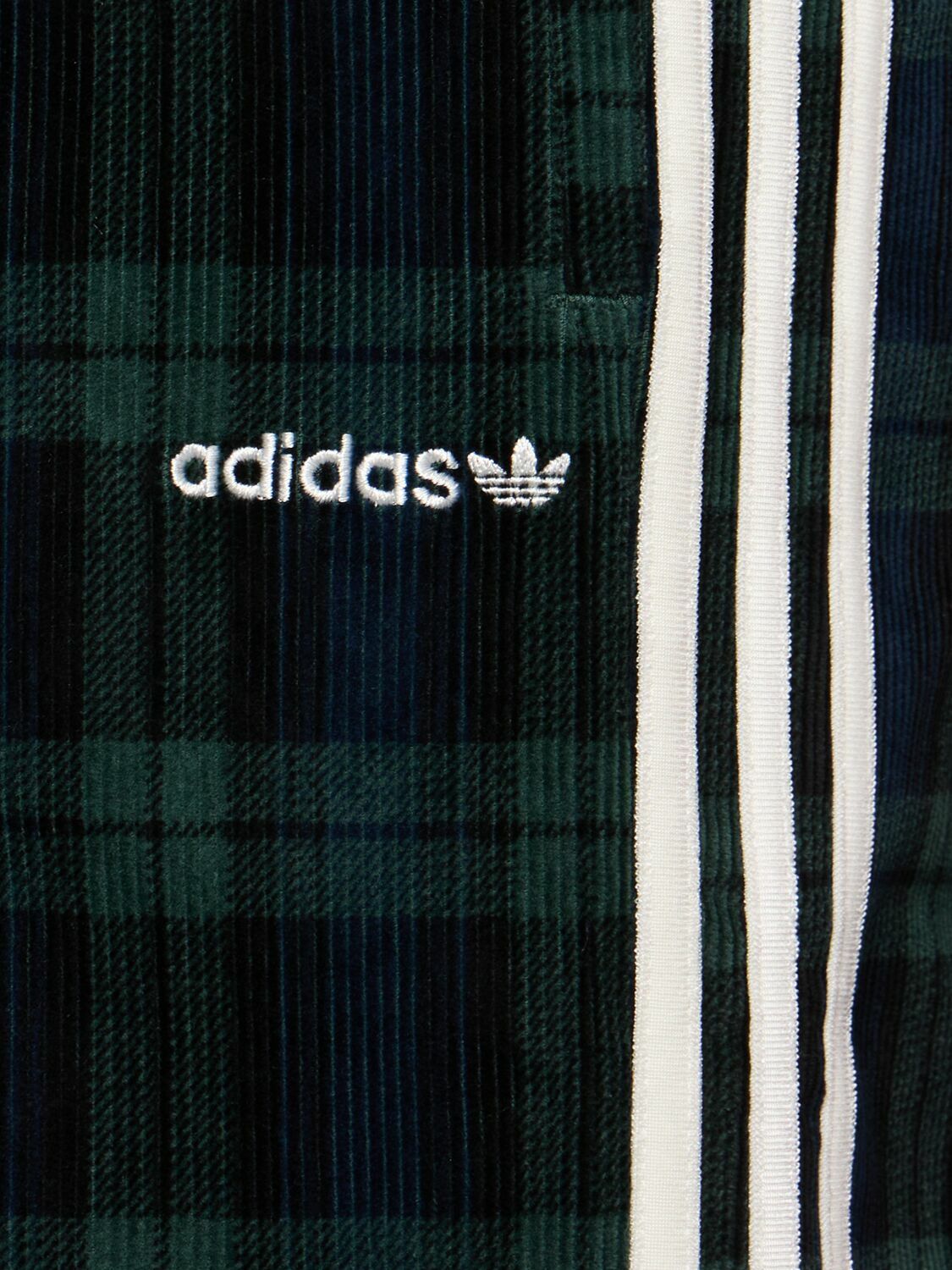 ADIDAS ORIGINALS Corduroy Tartan Wide Leg Pants adidas Originals