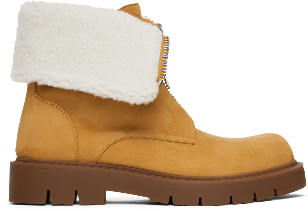 Bottega Veneta Beige Suede Ankle Boots BOTTEGA VENETA Atomic intrecciato suede ankle boots | NET-A  main image 2